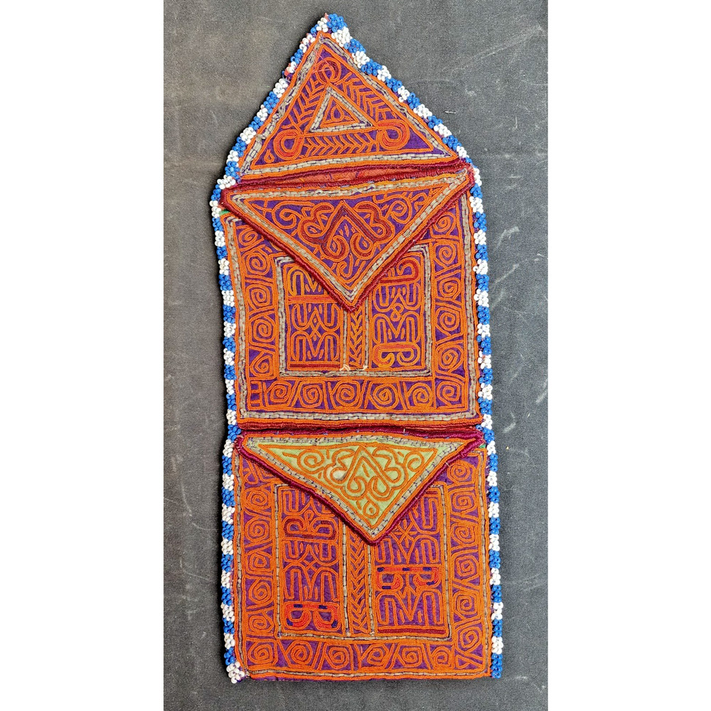 Kuchi Embroidered Pouch Wallet Afghan Handmade Beaded 12"x5"